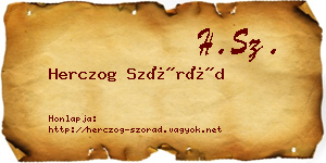 Herczog Szórád névjegykártya